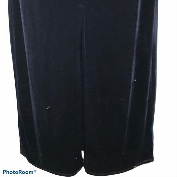 Romeo & Juliet Couture Navy Velvet Maxi Slip Gown Medium NWT - Picture 6 of 16